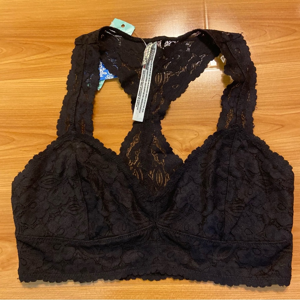 Free People Gallon Midnight Lace Raceback Bralette size S